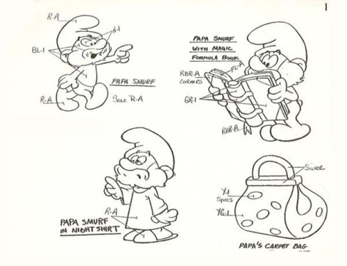 talesfromweirdland - Animation art from the 1980s The Smurfs...