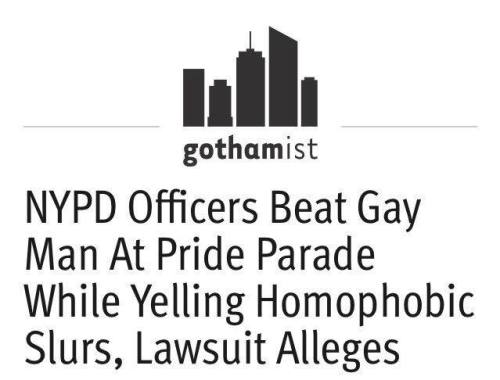 thetrippytrip - NYPD in rainbow colors is the most literal...