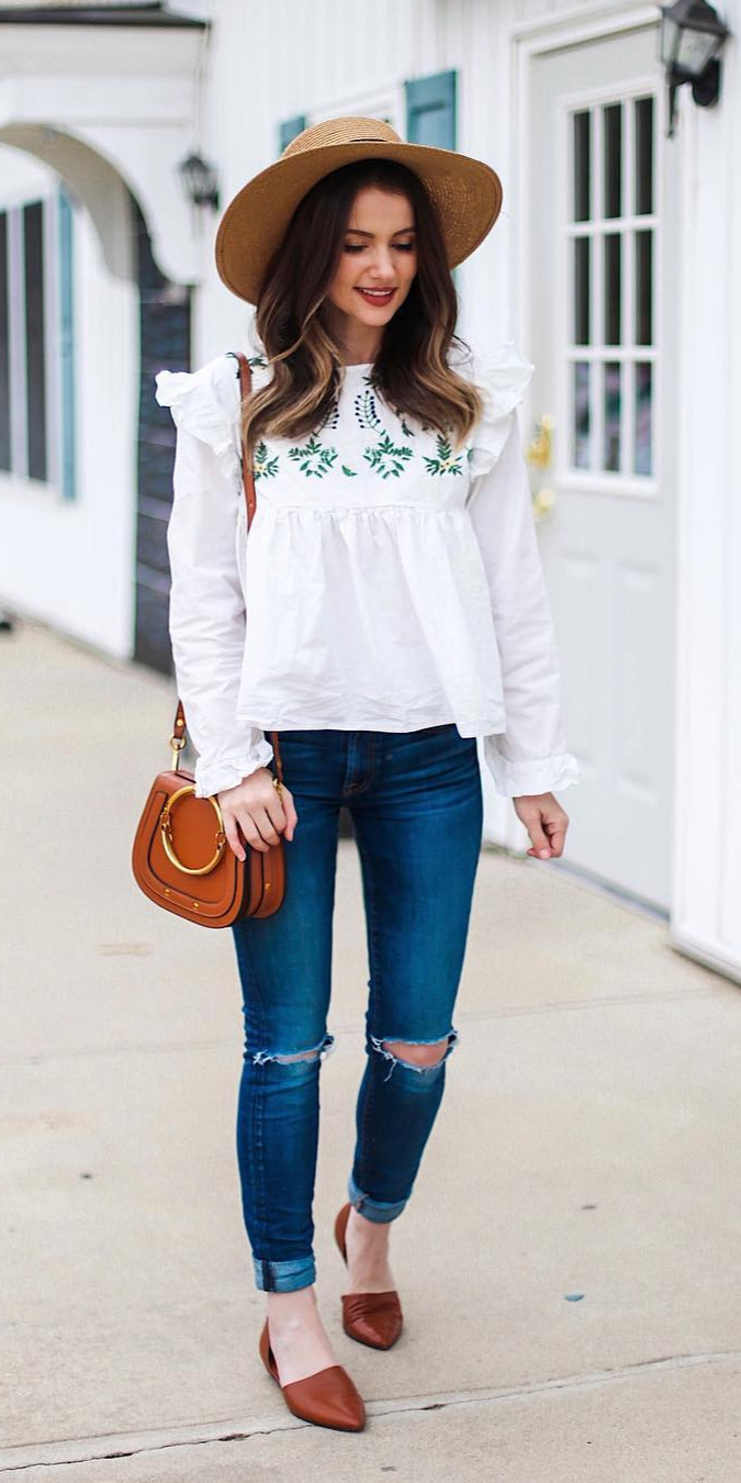 10 Happy Day Outfit Ideas in Any Colors - #Style, #Girl, #Photo, #Fashionblogger, #Streetstyle The cutest top for spring transition, and iton sale!! Who else is soooo ready for warmer weather? Shop this look here using chicwish , liketkit 