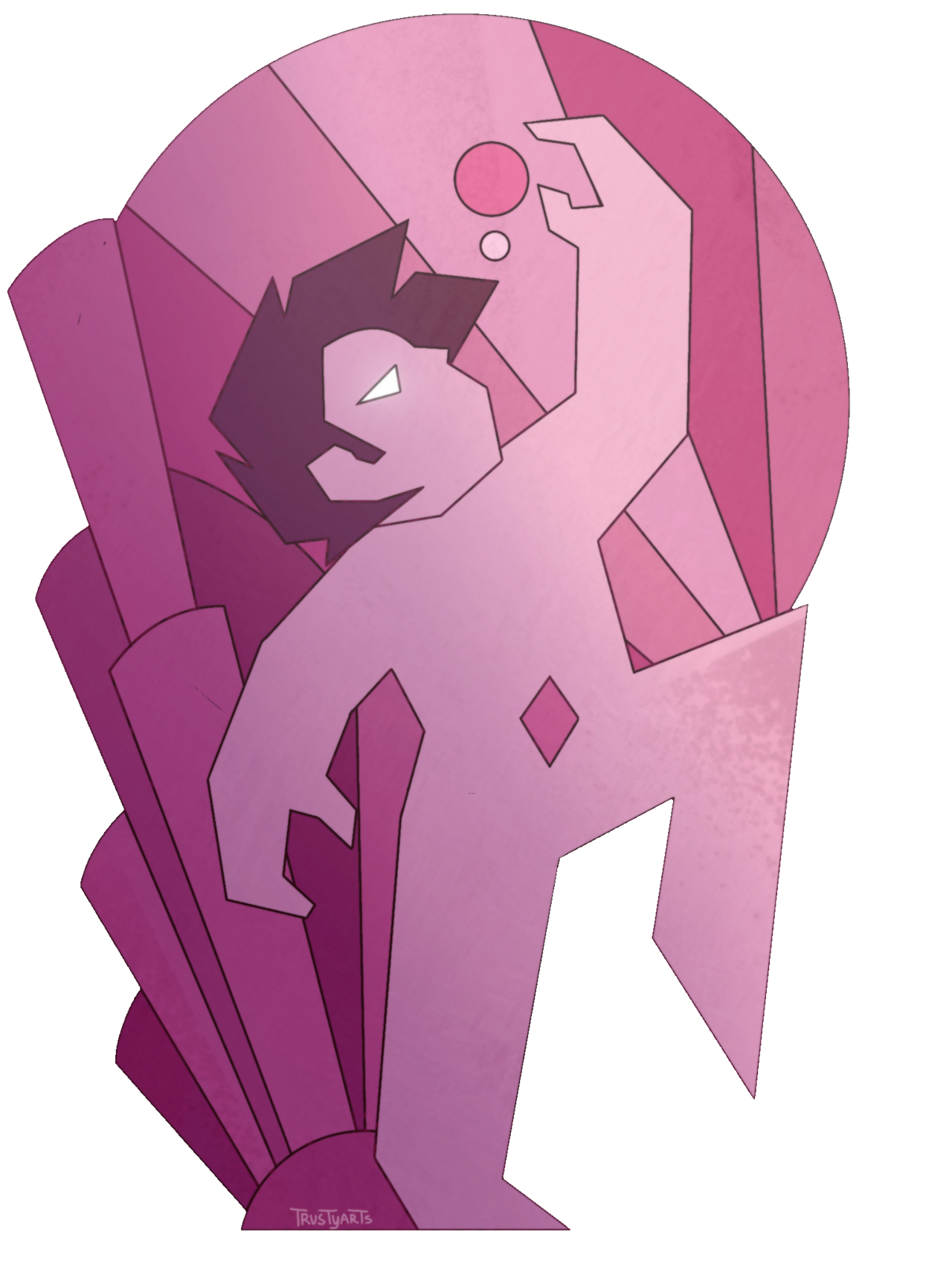 I got time and finished Steven’s Diamond mural. It’s been long time since reveal that Rose Quartz is PD.