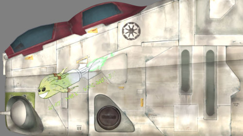 finish-the-clone-wars - Concept art of Kit Fisto’s Gunship Nose...