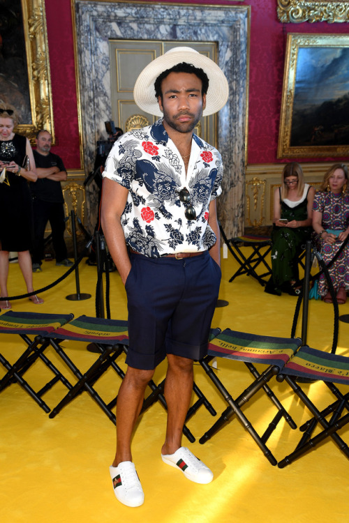 celebsofcolor:Donald Glover attends the Gucci Cruise 2018...