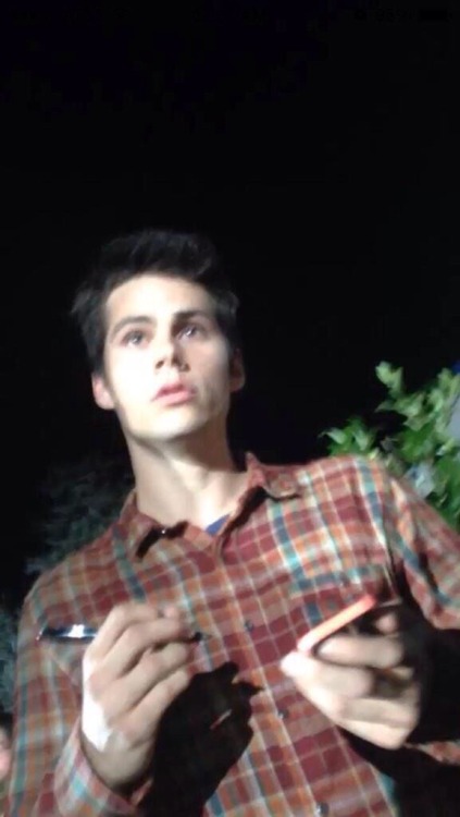 dylanobrizen - Dylan O’brien on the set of Teen Wolf!