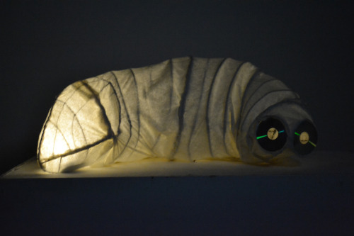 samsketchbook - i made a very large worm out of wire, quilt...