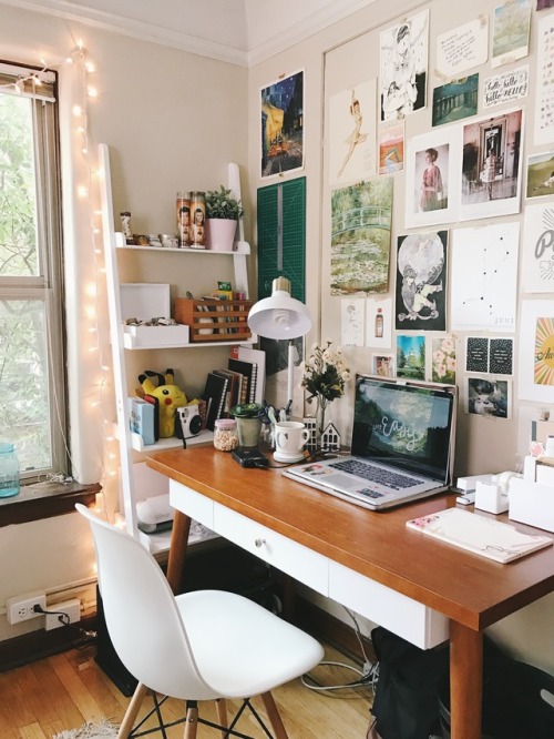 studyrose - i finally finished setting up my workspace in my new...
