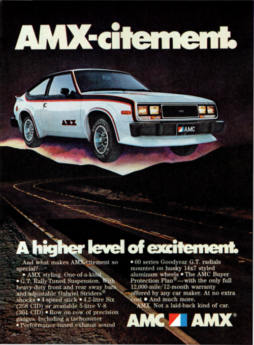 frenchcurious - Publicité AMC, AMX 1979 - source The Daily Drive.