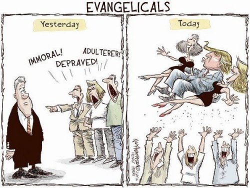 onestarfishatatimeisme - Evangelical hypocrisy in the US has...