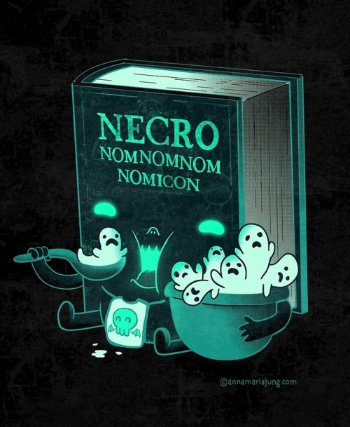 fhtagn-and-tentacles:NECRONOMNOMNOMNOMICON by Anna-Maria...