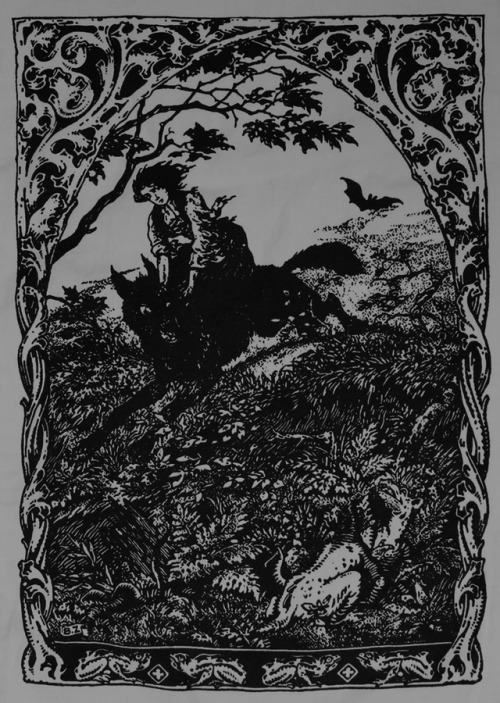 chaosophia218 - Bernard Zuber - Witch Riding a Wolf, 1926.