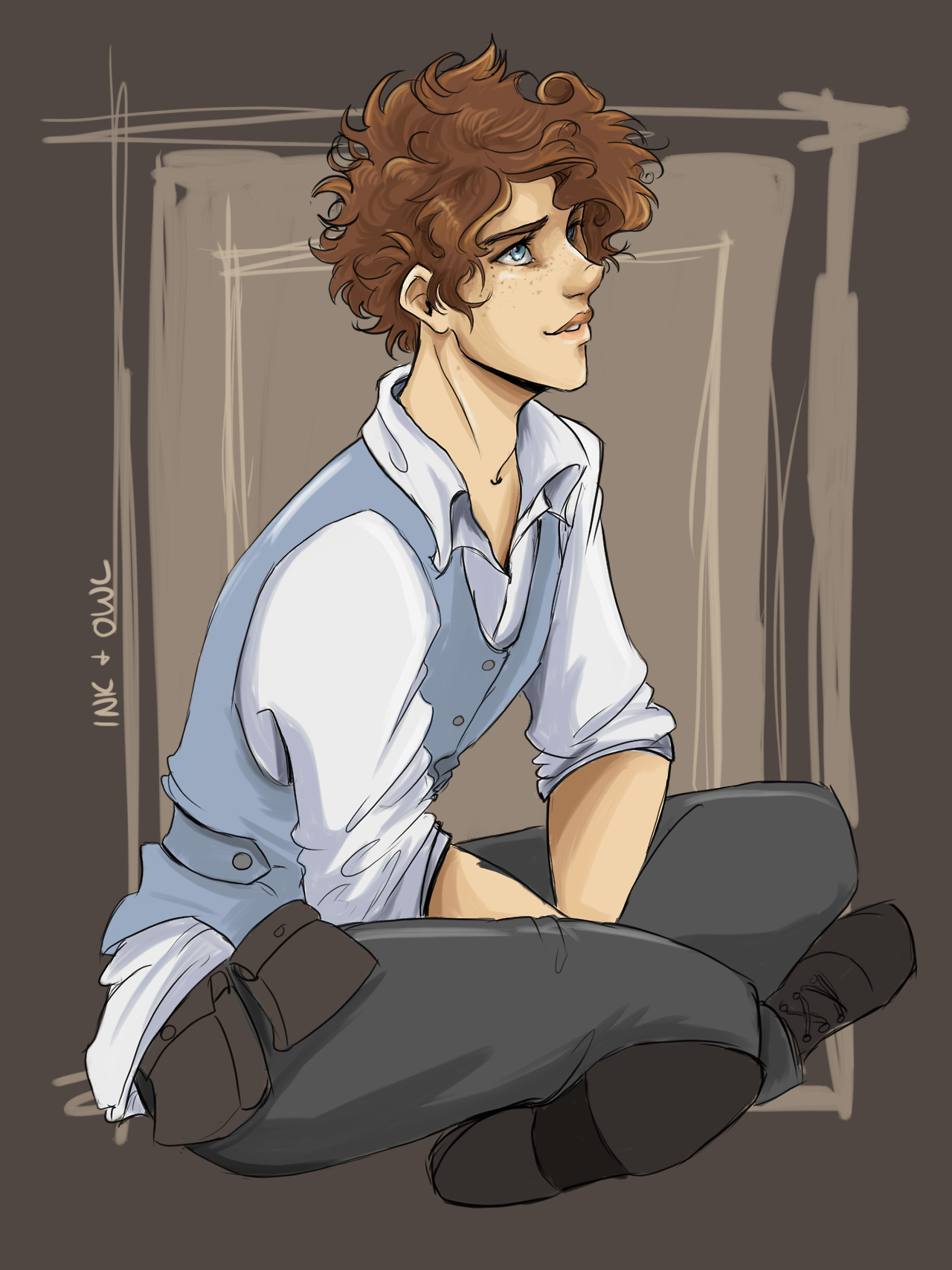 Of course the first thing I draw for the Six of Crows is a vaguely older, oddly handsome Wylan Van Eck