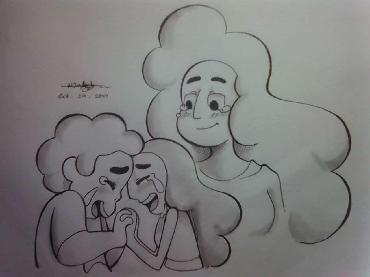 Inktober 29: United I’m really thankful that Steven got home safely and now that Connie is happy to see him. Hope they get back soon to save Lars and the other gems.