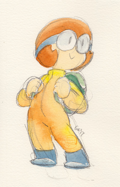 gracekraft - Sketchy watercolors of Red Action and Dendy from OK...