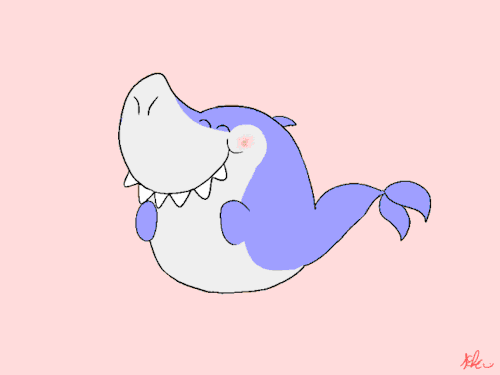 k-eke:Animated a happy shark
