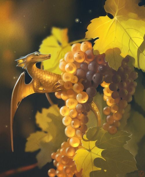 miladyaelin:pr1nceshawn:Fruit Dragons by Alexandra...