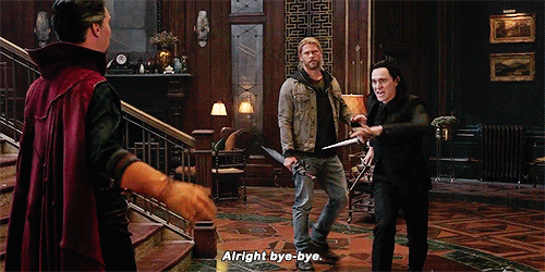 doctorstrangebatch - Loki meets Doctor Strange.