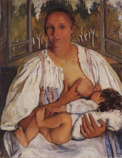 zinaida-serebriakova:Nurse with baby, Zinaida Serebriakova