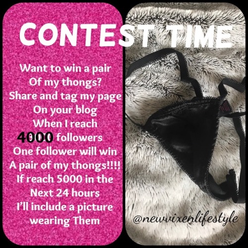 newvixenlifestyle:Who wants to win a pair of my thongs? ...