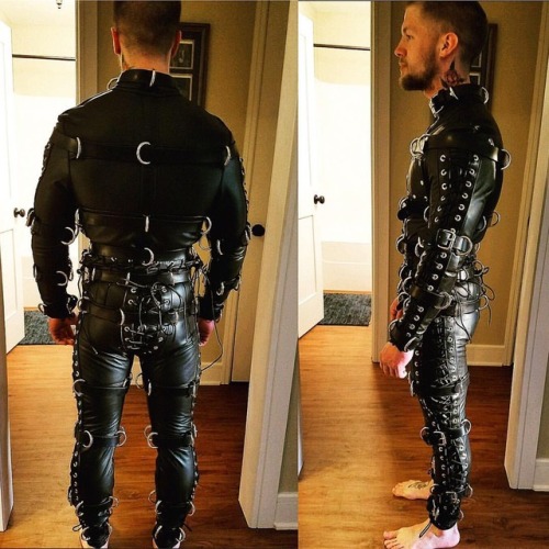 mr-s-leather - JimmyUSMC fitted up in our Fetters Bondage Suit to...