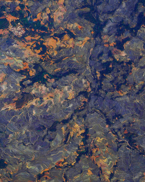 dailyoverview - Spectacular, terraced rice paddies cover the...