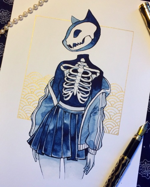 feefal:Made some gold embellished prints! I hand painted the...