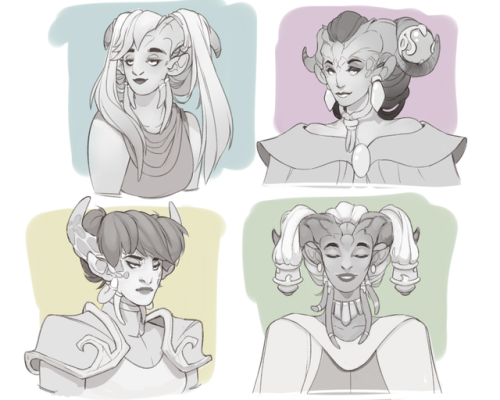 isei-silva - I love draenei ladies and their horns but barely see...