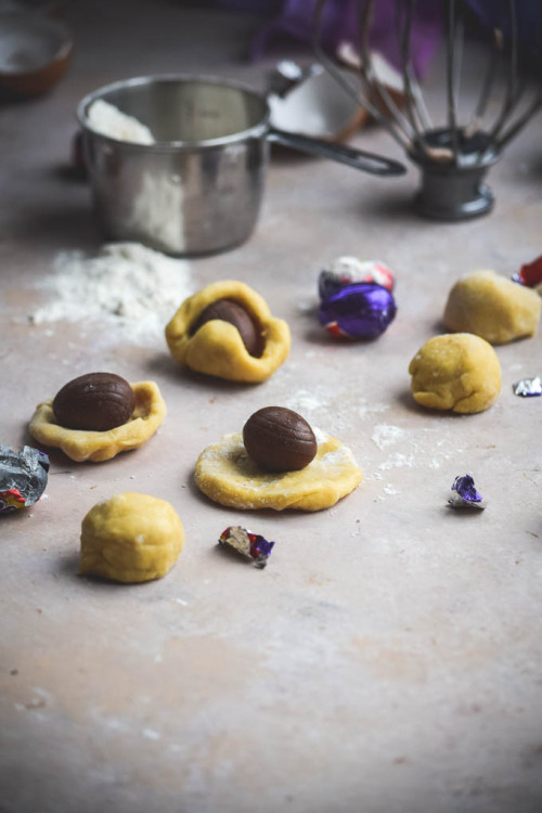 sweetoothgirl - Cadbury Cream Egg Stuffed Donut Holes & Malted...