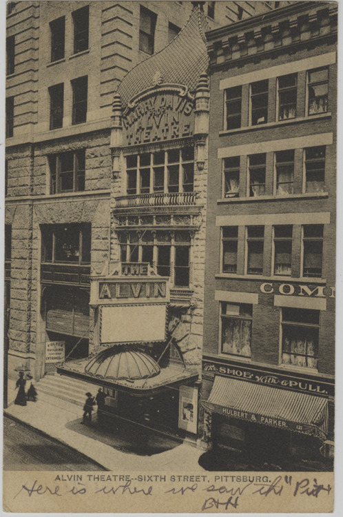 postcardtimemachine - Alvin Theatre – Sixth Street, Pittsburg. 
