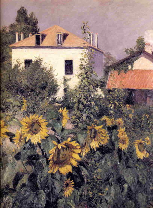 Sunflowers in the Garden at Petit Gennevilliers, 1885, Gustave...