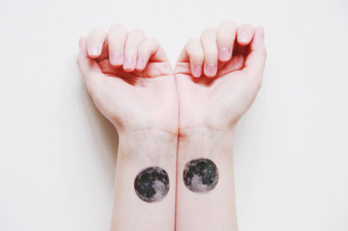 littlealienproducts - moon temporary tattoo
