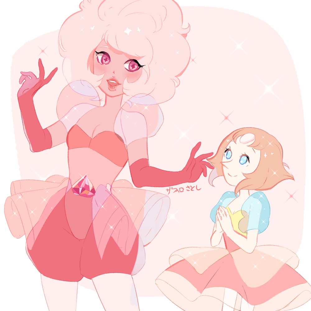 @p3ngu Here is the first part of our Art Trade. I ended up drawing Pink diamond and Peal! I loved them all but I love both of them! their relationship is so pretty!! I’ll be uploading the second part...