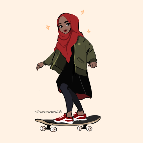 miranz-mccormick - i saw this hijabi girl skateboarding a few...