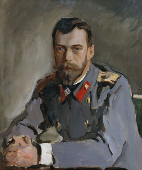 Valentin Alexandrovich Serov - Portrait of Emperor Nicholas II,...