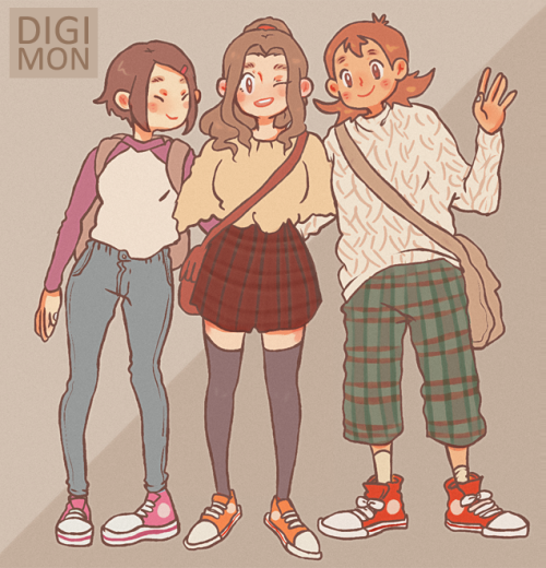 025geru - Digimon Girls the Fashion Version!   Hikari, Mimi, Sora
