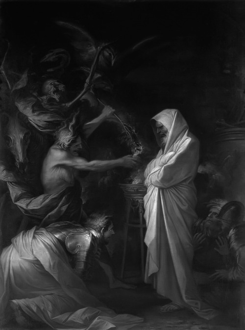 chaosophia218 - Salvator Rosa - Saul and the Witch of Endor,...