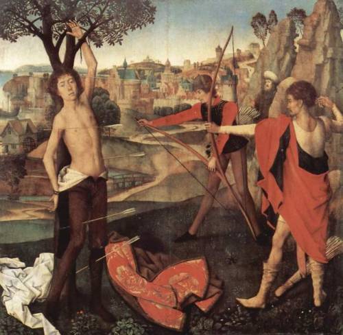 artist-memling:The Martyrdom of St. Sebastian, Hans...