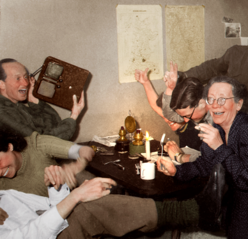 latining - anatomicdeadspace - Dutch resistance members celebrate...