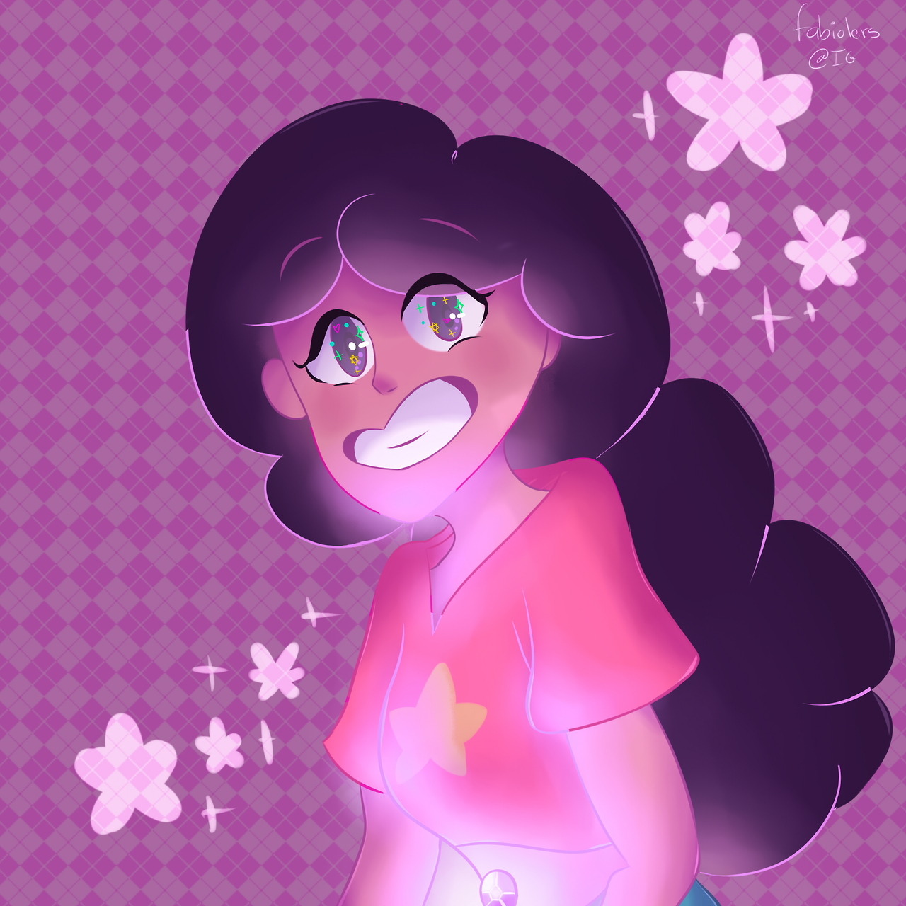 I was watching Steven Universe on Tv and I did this Practicing with that shine😂