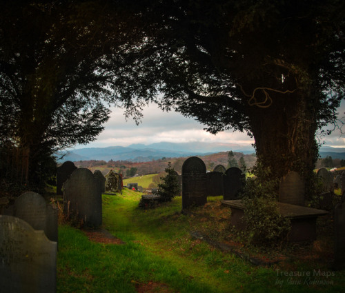 thefierybiscuit:Through a churchyard