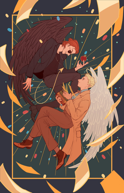 hornbloom - another good omens print for ax!! this will be...