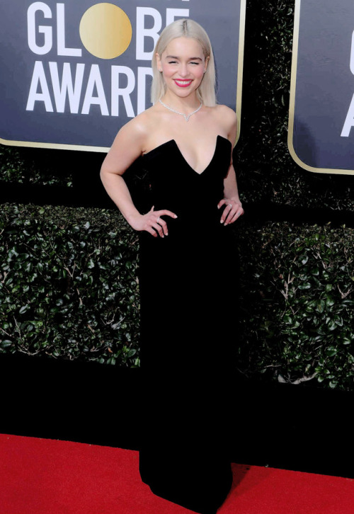 flawlessqueensofthrones - Emilia Clarke at the Golden Globes in...