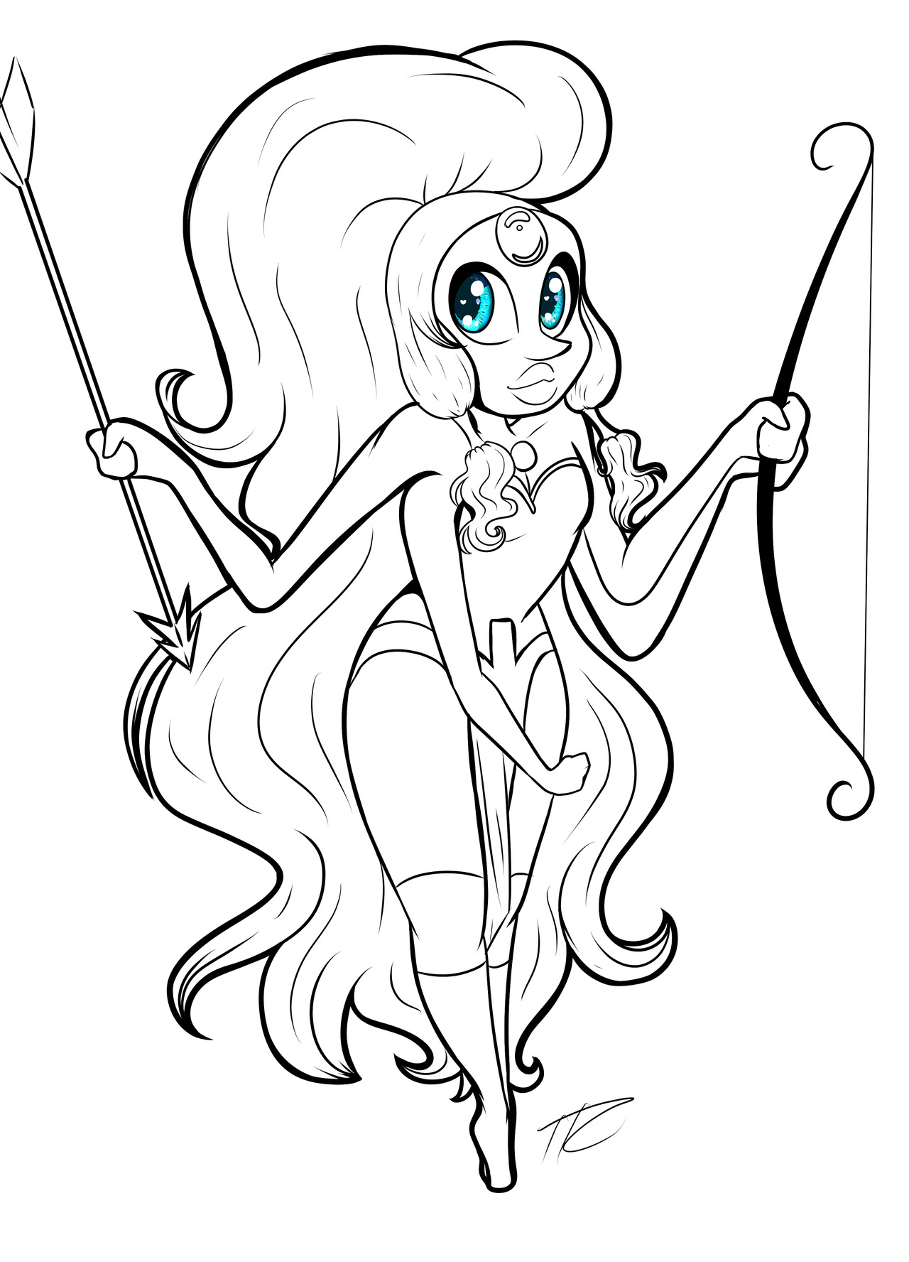 Opal Lineart Commission