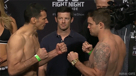 mrangrysmiley - Sean O'Connell has the best weigh-in stare...