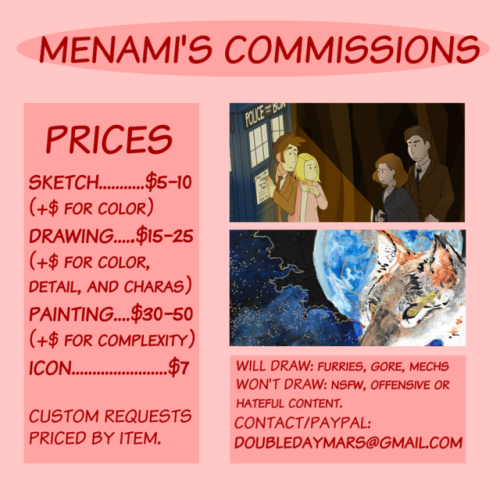 menami - Hello! I’m open for work. I have experience drawing in...