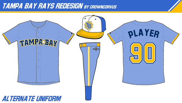 Chris Creamer  SportsLogos.Net on X: The Tampa Bay #Rays will no longer  wear their road grey uniforms, they've opted to wear their navy blue  alternate jersey full-time on the road to