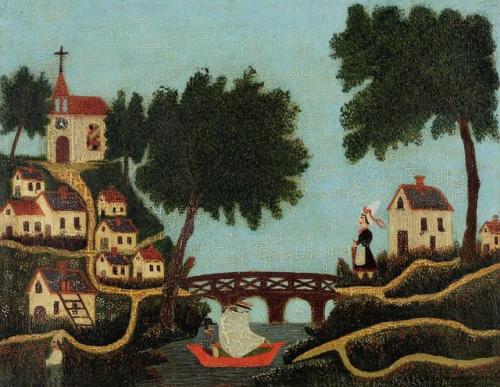 artist-rousseau - Landscape with Bridge, Henri RousseauMedium - ...