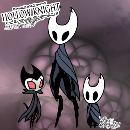 wt-art:I made hollow knight models in flash for fun. :3c