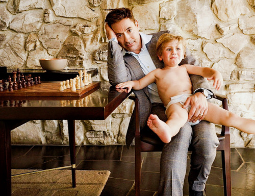 marveladdicts - Robert Downey Jr. and his son Exton,...