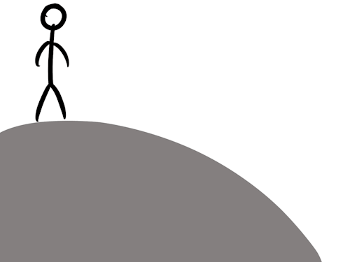 here’s an animation I did for class of a stick figure falling...