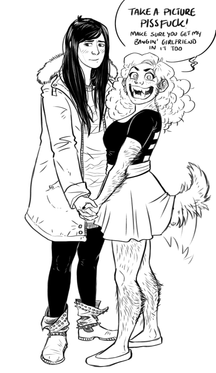 ofools - tfw your werewolf gf has bad language and wants to fight...