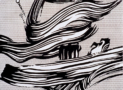 artist-lichtenstein:BrushstrokesMedium: graphite,tusche,paper